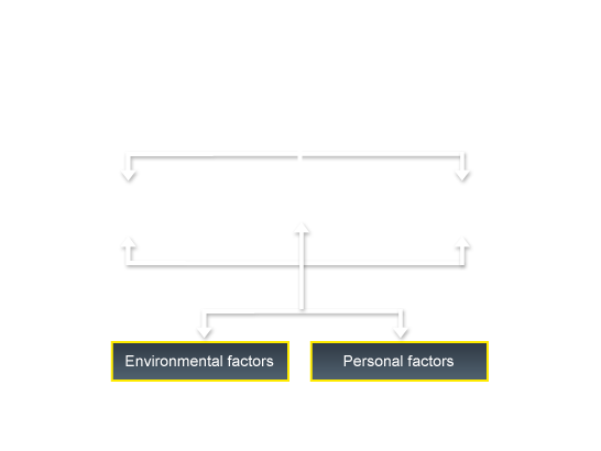 Health condition, body
function and structures, activities, participation, enviromental factors, personal
factors