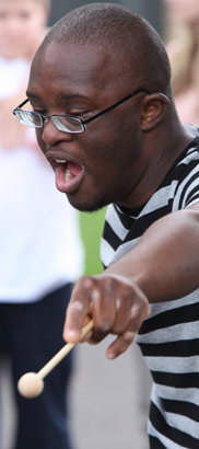 black boy in playground