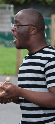 black boy in playground