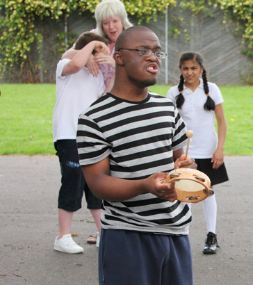 black boy in playground