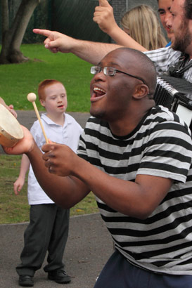 black boy in playground