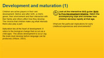 Key development ages and stages