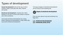 Social emotional development