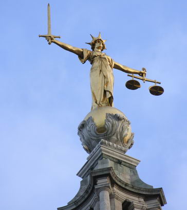 Lady Justice at the Old Bailey,
                  London