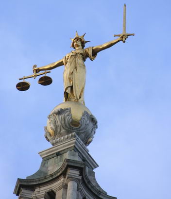 Lady Justice at the Old Bailey,
                  London