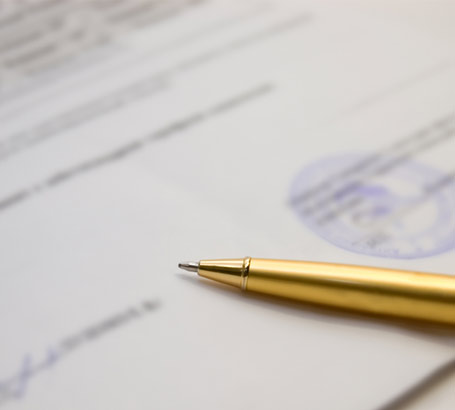 a pen lying flat on a document