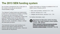 Funding reform