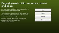 Using the arts to reach the child
