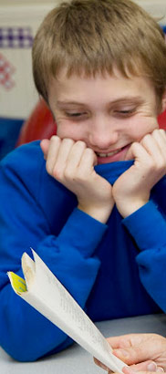 Boy listening to a story