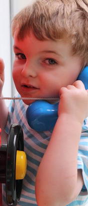 A young boy uses multi-sensory equipment