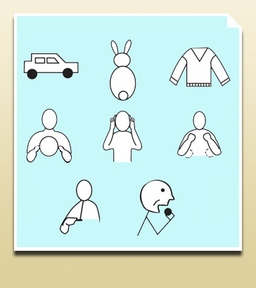 An example of Makaton symbols