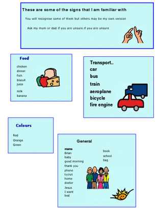 Communication Passport signs
                  that the pupil is familiar with