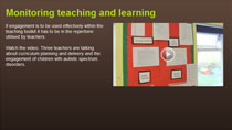 Monitoring teaching and learning