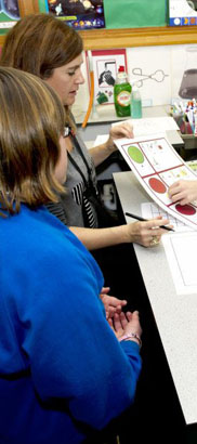 Two teacher discussing