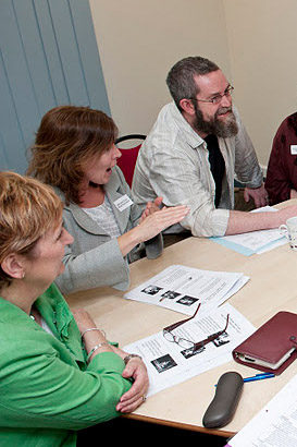 A review meeting in progress