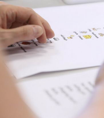 A couple of sheets of A4 being used in
the research planning process