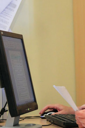 Two female teachers using a computer